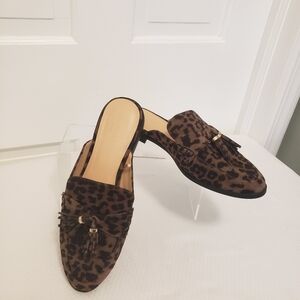 LOFT Leopard Print Mules Size 9M, Business Casual, Stylish, Chic